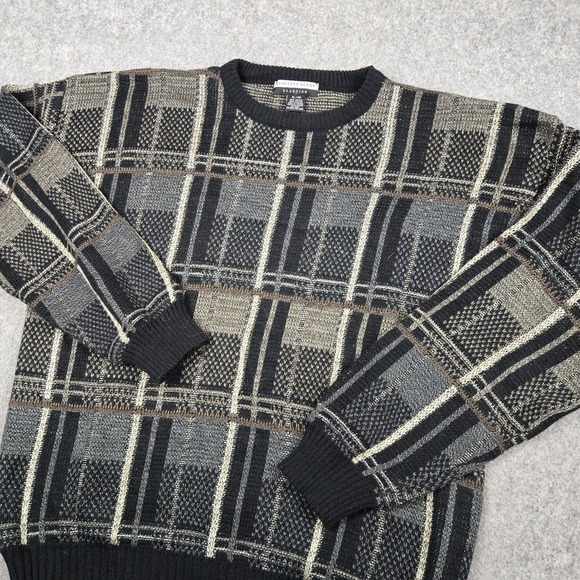 Geoffrey Beene Other - Vintage Geoffrey Beene Sweater Mens XL Gray Multicolor Color Block Grandpa